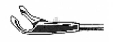 Pince en forme curette ronde 